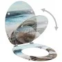 WC toilet seat with shell design MDF cover by vidaXL, Toilet and bidet seats - Ref: Foro24-143925, Price: 44,31 €, Discount: %