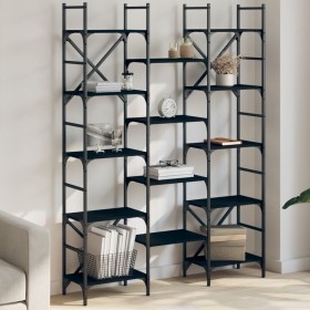 Regal aus schwarzem Ingenieurholz 127,5x28,5x172,5 cm von , Bücherregale und Regale - Ref: Foro24-838868, Preis: 111,13 €, Ra...