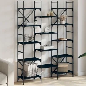 Regal aus schwarzem Ingenieurholz 127,5x28,5x172,5 cm von , Bücherregale und Regale - Ref: Foro24-838868, Preis: 109,73 €, Ra...