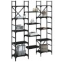 Estantería madera de ingeniería negra 127,5x28,5x172,5 cm by , Bookcases and shelves - Ref: Foro24-838868, Price: 111,13 €, D...