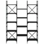 Estantería madera de ingeniería negra 127,5x28,5x172,5 cm by , Bookcases and shelves - Ref: Foro24-838868, Price: 109,73 €, D...