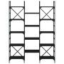 Estantería madera de ingeniería negra 127,5x28,5x172,5 cm by , Bookcases and shelves - Ref: Foro24-838868, Price: 111,13 €, D...