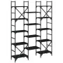 Estantería madera de ingeniería negra 127,5x28,5x172,5 cm by , Bookcases and shelves - Ref: Foro24-838868, Price: 109,73 €, D...