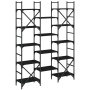 Estantería madera de ingeniería negra 127,5x28,5x172,5 cm by , Bookcases and shelves - Ref: Foro24-838868, Price: 111,13 €, D...