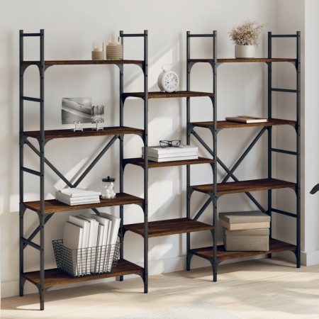 Estantería madera de ingeniería roble marrón 160x28,5x136,5 cm by , Bookcases and shelves - Ref: Foro24-838877, Price: 101,66...