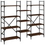 Estantería madera de ingeniería roble marrón 160x28,5x136,5 cm by , Bookcases and shelves - Ref: Foro24-838877, Price: 101,66...