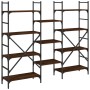 Estantería madera de ingeniería roble marrón 160x28,5x136,5 cm by , Bookcases and shelves - Ref: Foro24-838877, Price: 101,66...
