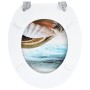 WC toilet seat with shell design MDF cover by vidaXL, Toilet and bidet seats - Ref: Foro24-143925, Price: 45,30 €, Discount: %