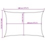 Toldo de vela HDPE verde claro 160 g/m² 3,5x5 m