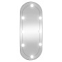 Oval wall mirror with LED lights, glass, 30x70 cm by , Mirrors - Ref: Foro24-3189161, Price: 36,83 €, Discount: %