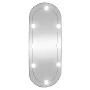 Oval wall mirror with LED lights, glass, 30x70 cm by , Mirrors - Ref: Foro24-3189161, Price: 36,26 €, Discount: %