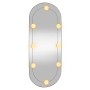 Oval wall mirror with LED lights, glass, 30x70 cm by , Mirrors - Ref: Foro24-3189161, Price: 36,83 €, Discount: %