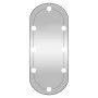 Oval wall mirror with LED lights, glass, 30x70 cm by , Mirrors - Ref: Foro24-3189161, Price: 36,26 €, Discount: %