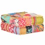 Puf patchwork de tela 60x70x36 cm