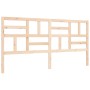Double bed frame with solid wood headboard by , Beds and slatted bases - Ref: Foro24-3193091, Price: 165,21 €, Discount: %