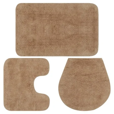 Beige 3-Piece Fabric Bath Mat Set by vidaXL, Rugs and bath mats - Ref: Foro24-133223, Price: 28,39 €, Discount: %