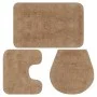 Beige 3-Piece Fabric Bath Mat Set by vidaXL, Rugs and bath mats - Ref: Foro24-133223, Price: 28,39 €, Discount: %