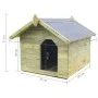 Garden dog house with open roof made of treated pine wood by vidaXL, Dog kennels - Ref: Foro24-45150, Price: 170,85 €, Discou...