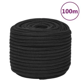 Deep black polypropylene boat rope 14 mm 100 m by , Ropes and metal cords - Ref: Foro24-152517, Price: 74,04 €, Discount: %