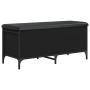 Aufbewahrungsbank aus Holzwerkstoff schwarz 102x42x45 cm von , Bänke für Hallen und Lager - Ref: Foro24-835147, Preis: 91,31 ...