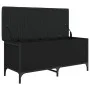 Engineered wood storage bench in black, 102x42x45 cm by , Benches for halls and storage - Ref: Foro24-835147, Price: 90,58 €,...