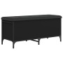 Aufbewahrungsbank aus Holzwerkstoff schwarz 102x42x45 cm von , Bänke für Hallen und Lager - Ref: Foro24-835147, Preis: 91,31 ...