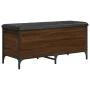 Bank mit Stauraum Technik Holz Eiche braun 102x42x45cm von , Bänke für Hallen und Lager - Ref: Foro24-835151, Preis: 89,42 €,...