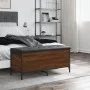 Engineered wood storage bench in brown oak, 102x42x45cm. by , Benches for halls and storage - Ref: Foro24-835151, Price: 89,4...