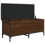 Engineered wood storage bench in brown oak, 102x42x45cm. by , Benches for halls and storage - Ref: Foro24-835151, Price: 89,4...