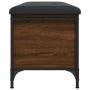 Bank mit Stauraum Technik Holz Eiche braun 102x42x45cm von , Bänke für Hallen und Lager - Ref: Foro24-835151, Preis: 90,47 €,...