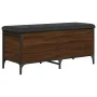 Engineered wood storage bench in brown oak, 102x42x45cm. by , Benches for halls and storage - Ref: Foro24-835151, Price: 89,4...