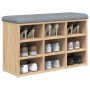 Schuhbank aus Holzwerkstoff Sonoma-Eiche 82x32x50 cm von , Bänke für Hallen und Lager - Ref: Foro24-835105, Preis: 65,10 €, R...