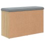 Schuhbank aus Holzwerkstoff Sonoma-Eiche 82x32x50 cm von , Bänke für Hallen und Lager - Ref: Foro24-835105, Preis: 65,10 €, R...