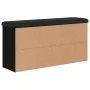 Engineered wood black shoemaker bench 102x32x50 cm by , Benches for halls and storage - Ref: Foro24-835111, Price: 80,91 €, D...