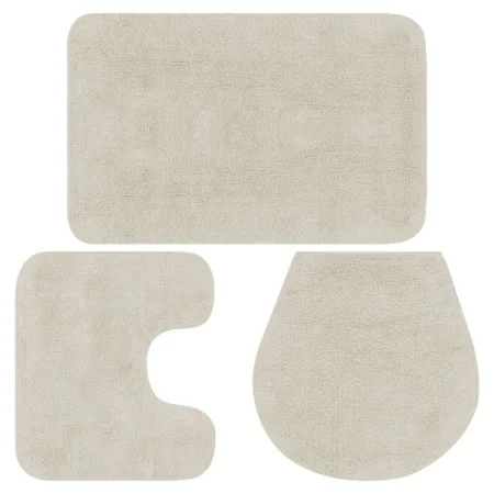 White 3-Piece Fabric Bath Mat Set by vidaXL, Rugs and bath mats - Ref: Foro24-133224, Price: 24,43 €, Discount: %