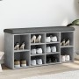 Concrete gray engineered wood shoe bench 102x32x50 cm by , Benches for halls and storage - Ref: Foro24-835113, Price: 75,69 €...