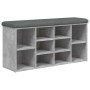 Betongraue Schuhbank aus Holzwerkstoff, 102 x 32 x 50 cm von , Bänke für Hallen und Lager - Ref: Foro24-835113, Preis: 75,69 ...