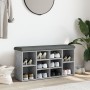 Concrete gray engineered wood shoe bench 102x32x50 cm by , Benches for halls and storage - Ref: Foro24-835113, Price: 75,69 €...