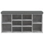 Betongraue Schuhbank aus Holzwerkstoff, 102 x 32 x 50 cm von , Bänke für Hallen und Lager - Ref: Foro24-835113, Preis: 75,69 ...