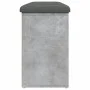 Concrete gray engineered wood shoe bench 102x32x50 cm by , Benches for halls and storage - Ref: Foro24-835113, Price: 74,63 €...