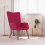 Sillón de relax de terciopelo rojo vino tinto en Sillones | Comprar online en Foro24