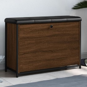 Schuhbank mit Klappschublade braune Eiche 82x32x56 cm von , Bänke für Hallen und Lager - Ref: Foro24-835126, Preis: 78,86 €, ...