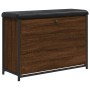 Shoe bench with foldable drawer, brown oak, 82x32x56 cm. by , Benches for halls and storage - Ref: Foro24-835126, Price: 78,8...