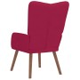 Sillón de relax de terciopelo rojo vino tinto en Sillones | Comprar online en Foro24