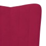 Sillón de relax de terciopelo rojo vino tinto en Sillones | Comprar online en Foro24