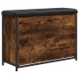 Shoe bench with foldable smoked oak drawer 82x32x56 cm by , Benches for halls and storage - Ref: Foro24-835124, Price: 75,55 ...