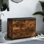 Shoe bench with foldable smoked oak drawer 82x32x56 cm by , Benches for halls and storage - Ref: Foro24-835124, Price: 74,68 ...