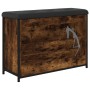 Shoe bench with foldable smoked oak drawer 82x32x56 cm by , Benches for halls and storage - Ref: Foro24-835124, Price: 75,55 ...