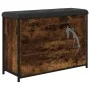 Shoe bench with foldable smoked oak drawer 82x32x56 cm by , Benches for halls and storage - Ref: Foro24-835124, Price: 74,68 ...