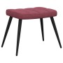 Sillón de relax con reposapiés tela rojo tinto en Sillones | Comprar online en Foro24